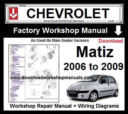 Chevrolet Matiz Workshop Repair Service Manual Download